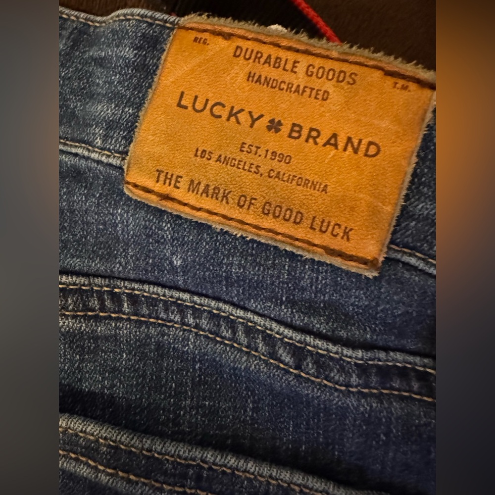 Lucky Brand Ava Dark Blue Denim Cropped Skinny Jeans Size 6/28 - Picture 6 of 12